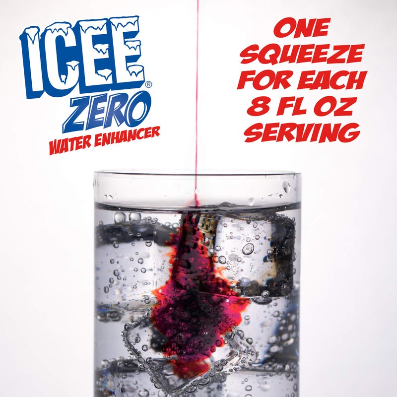 ICEE Zero Calorie Cherry, Blue Raspberry, Orange and Mango Liquid Water Enhancer Drink Mix, Natural Flavor Drops, Sugar Free, 1.62 Fl Oz Concentrate (48 ml) - 4 Ultimate Variety Pack - Image 2